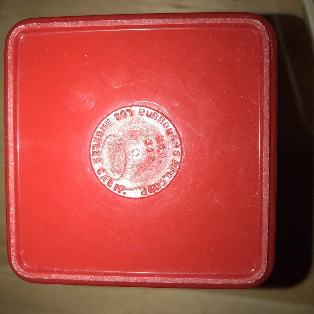 Burrite Replacement Canister Small Red Floral For Coffee or Tea Vintage‎